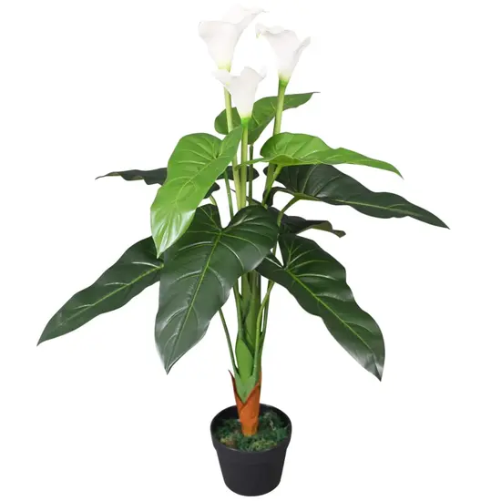 jardin-terroir.com - Plante artificielle avec pot Lis Calla 85 cm Blanc