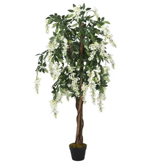 jardin-terroir.com - Glycine artificielle 560 feuilles 80 cm vert et blanc