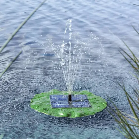 jardin-terroir.com - HI Pompe de fontaine solaire flottante Feuille de lotus
