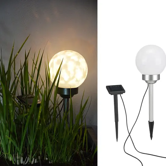 jardin-terroir.com - HI Lampe boule solaire rotative à LED de jardin 15 cm