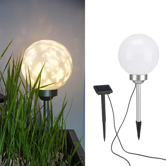 jardin-terroir.com - HI Lampe boule solaire rotative à LED de jardin 20 cm
