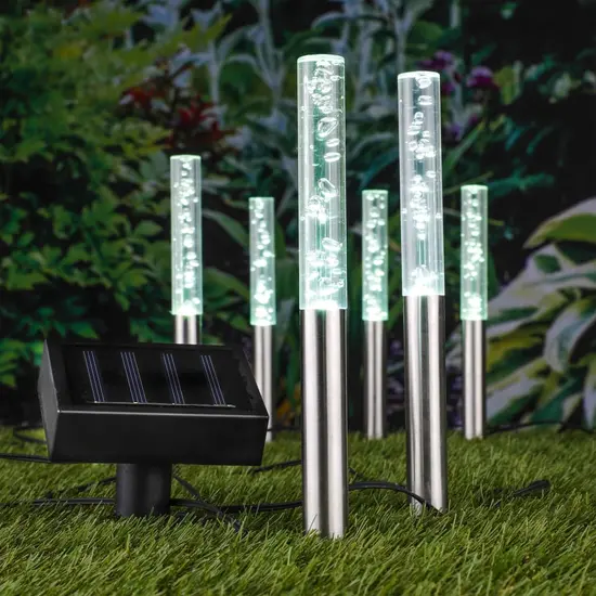 jardin-terroir.com - HI Lampes solaire LED à boules 6 pcs
