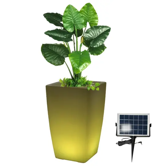 jardin-terroir.com - Eurotrail Lampe/pot de fleurs rechargeable à LED 50 cm