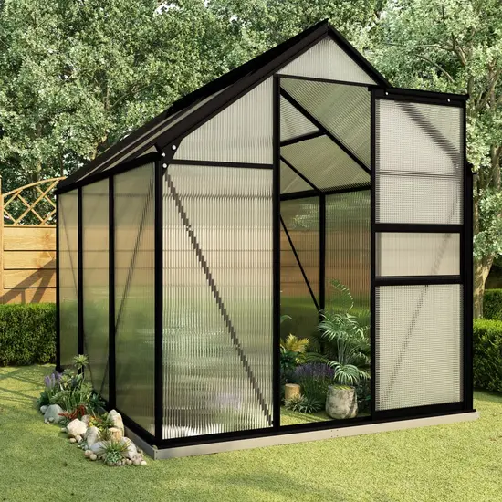 jardin-terroir.com - Serre avec cadre de base Anthracite Aluminium 3,61 m²