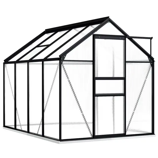 jardin-terroir.com - Serre avec cadre de base Anthracite Aluminium 4,75 m²