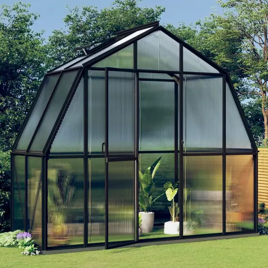 jardin-terroir.com - Serre avec cadre de base anthracite 3,3 m² aluminium