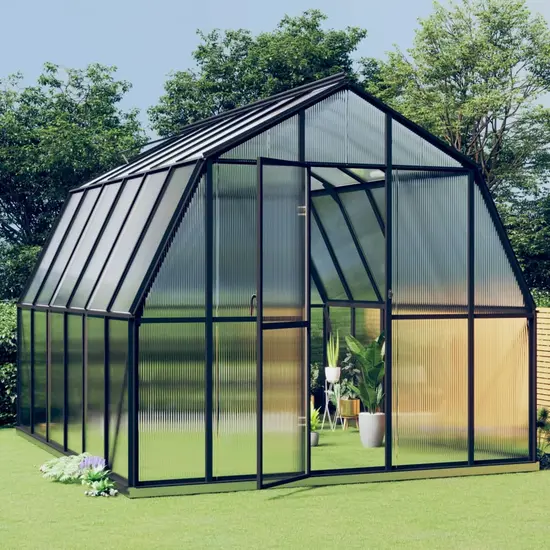 jardin-terroir.com - Serre avec cadre de base Anthracite 9,53 m² Aluminium