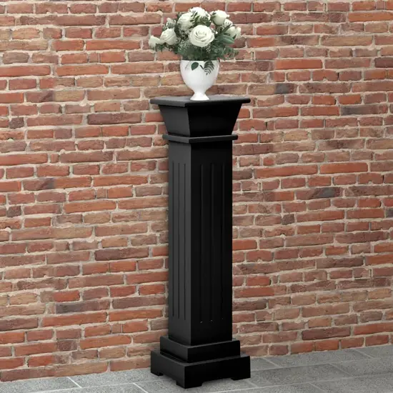 jardin-terroir.com - Support pilier classique carré pour plantes Noir 17x17x66cm MDF