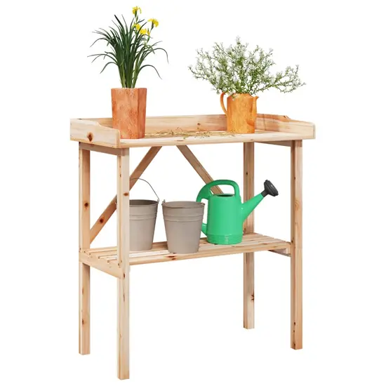 jardin-terroir.com - Table à plantes avec étagère 78x38x82,5 cm bois de sapin solide