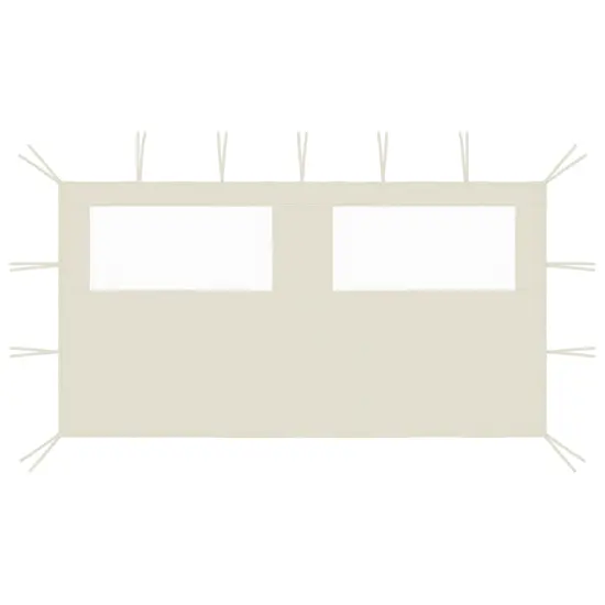 jardin-terroir.com - Paroi latérale de belvédère avec fenêtres 4x2 m Crème