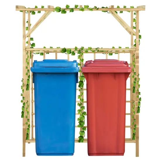 jardin-terroir.com - Pergola de jardin pour poubelles doubles Bois de pin imprégné