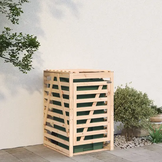 jardin-terroir.com - Abri pour poubelle sur roulettes 84x90x128,5 cm bois massif pin