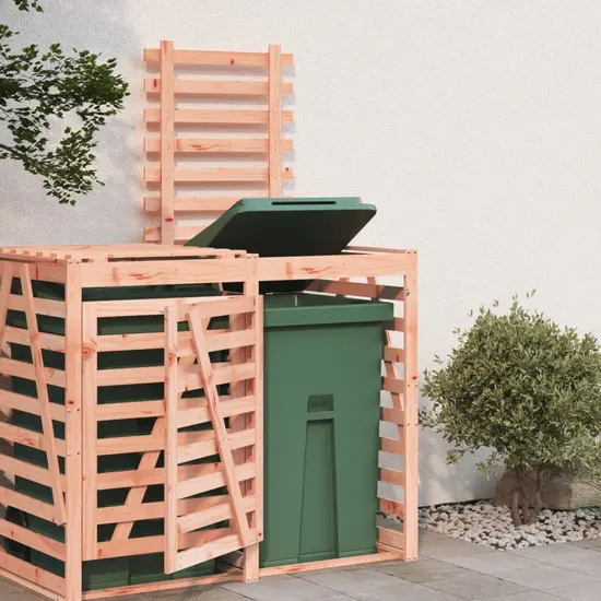 jardin-terroir.com - Extension d'abri de poubelle sur roulettes bois Douglas massif