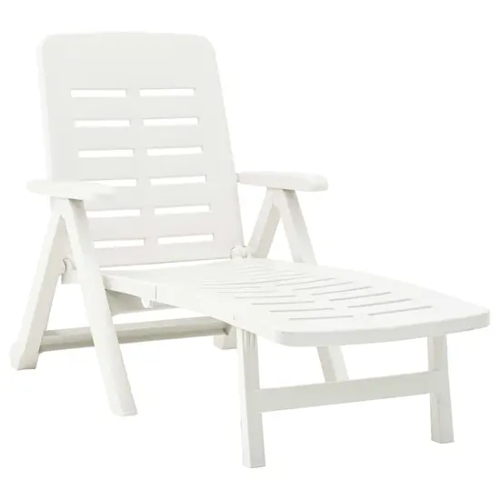jardin-terroir.com - Chaise longue pliable Plastique Blanc