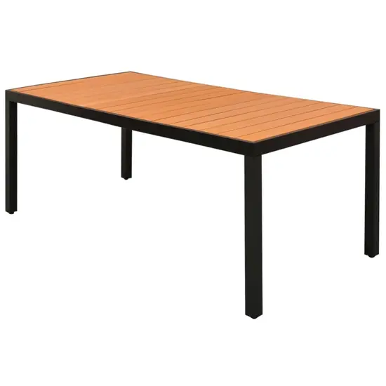 jardin-terroir.com - Table de jardin Marron 185 x 90 x 74 cm Aluminium et WPC