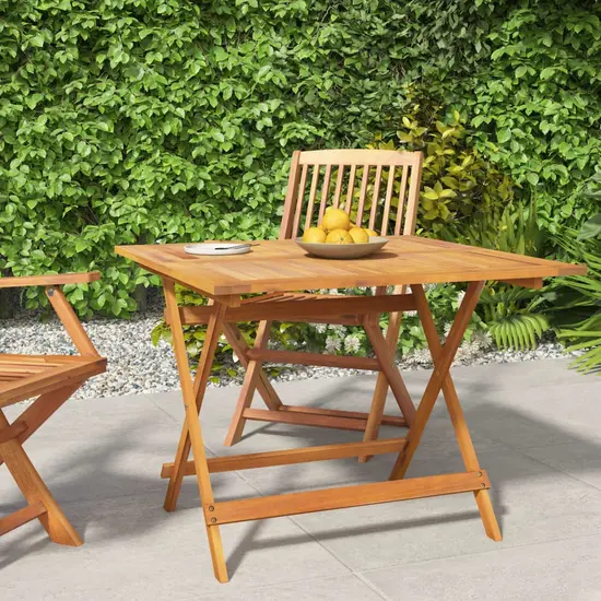 jardin-terroir.com - Table pliable de jardin 90x90x75 cm bois d'acacia solide