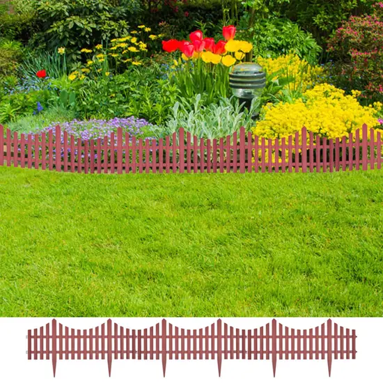 jardin-terroir.com - Bordures de pelouse 17 pcs 10 m Marron