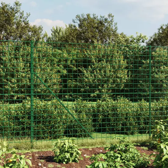 jardin-terroir.com - Clôture en treillis métallique et piquet d'ancrage vert 1,6x25m
