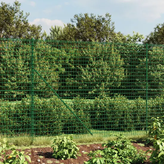 jardin-terroir.com - Clôture en treillis métallique avec bride vert 1,8x25 m