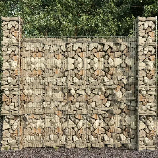 jardin-terroir.com - Mur en gabion avec couvercle Acier galvanisé 600 x 50 x 200 cm