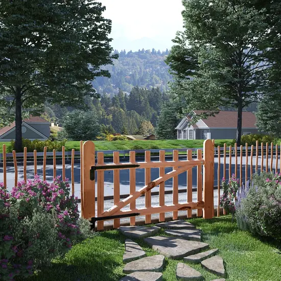 jardin-terroir.com - Portillon de clôture Bois de noisetier imprégné 100x60 cm