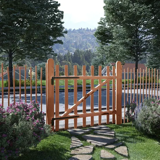 jardin-terroir.com - Portillon de clôture Bois de noisetier imprégné 100x90 cm