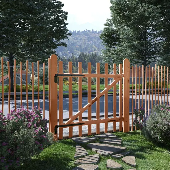 jardin-terroir.com - Portillon de clôture Bois de noisetier imprégné 100x100 cm